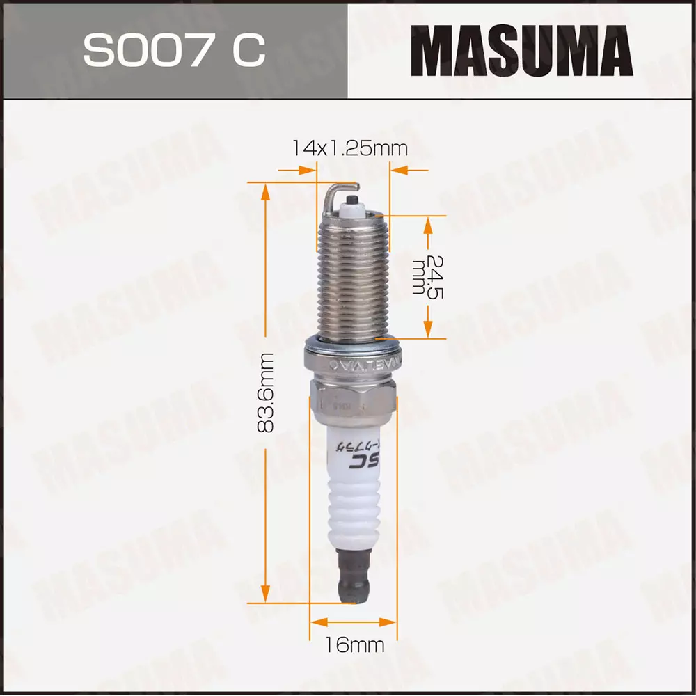 شمع موتور برلیانس H230 دنده ای نیکل ماسوما Masuma S007C